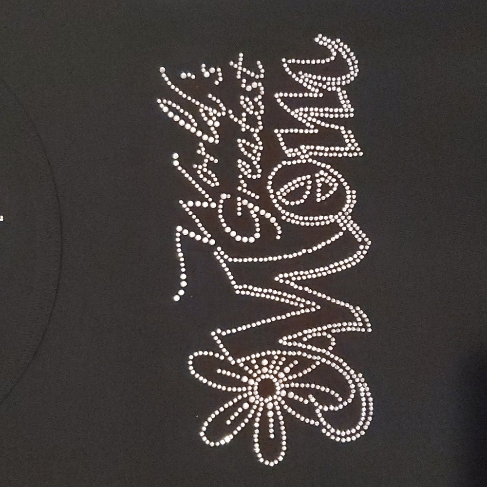 World's Greatest Mom Crystals Bling T-Shirt - Black
